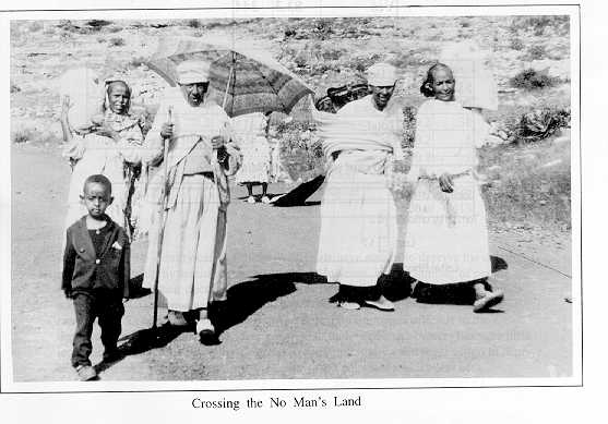 Deported Nuns 
crossing noman's land